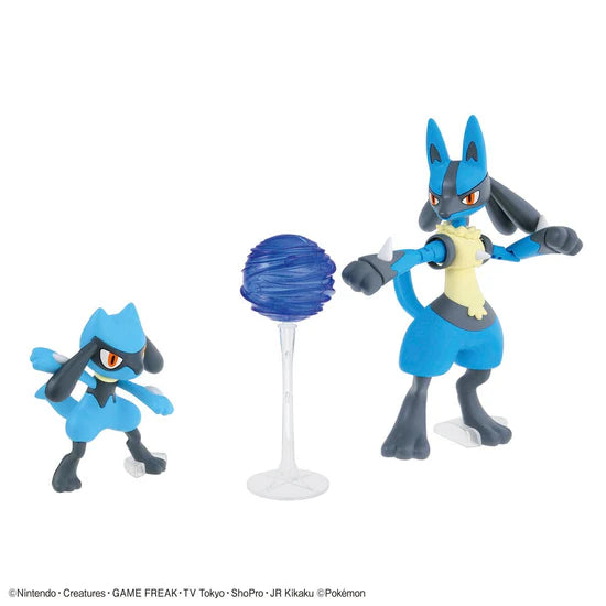 BANDAI HOBBY POKEMON MODEL KIT RIOLU & LUCARIO