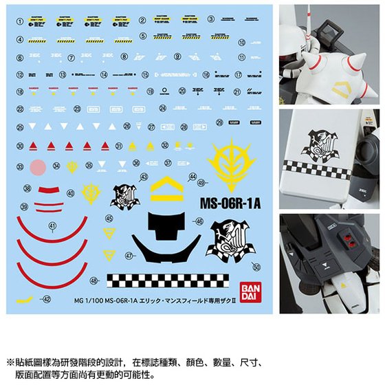 Bandai MG PB MS-06R-1A ZAKU II PRINCIPALITY OF ZEON ERIC MANTHFIELD'S CUSTOM