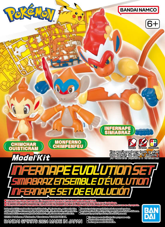 Bandai Pokemon Select Series 7 Infernape Evolution Set Model Kit