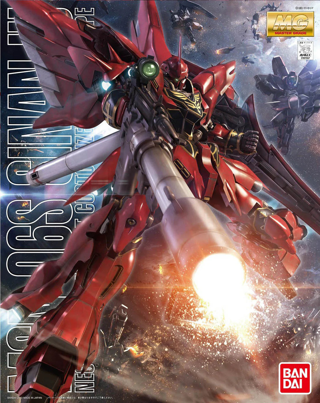 Bandai Gundam 1/100 MG MSN-06S Sinanju OVA Animation Color Ver Unicorn Model Kit
