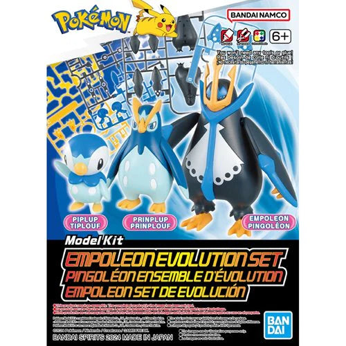 Bandai Pokemon Select Series 6 Empoleon Evolution Set Model Kit