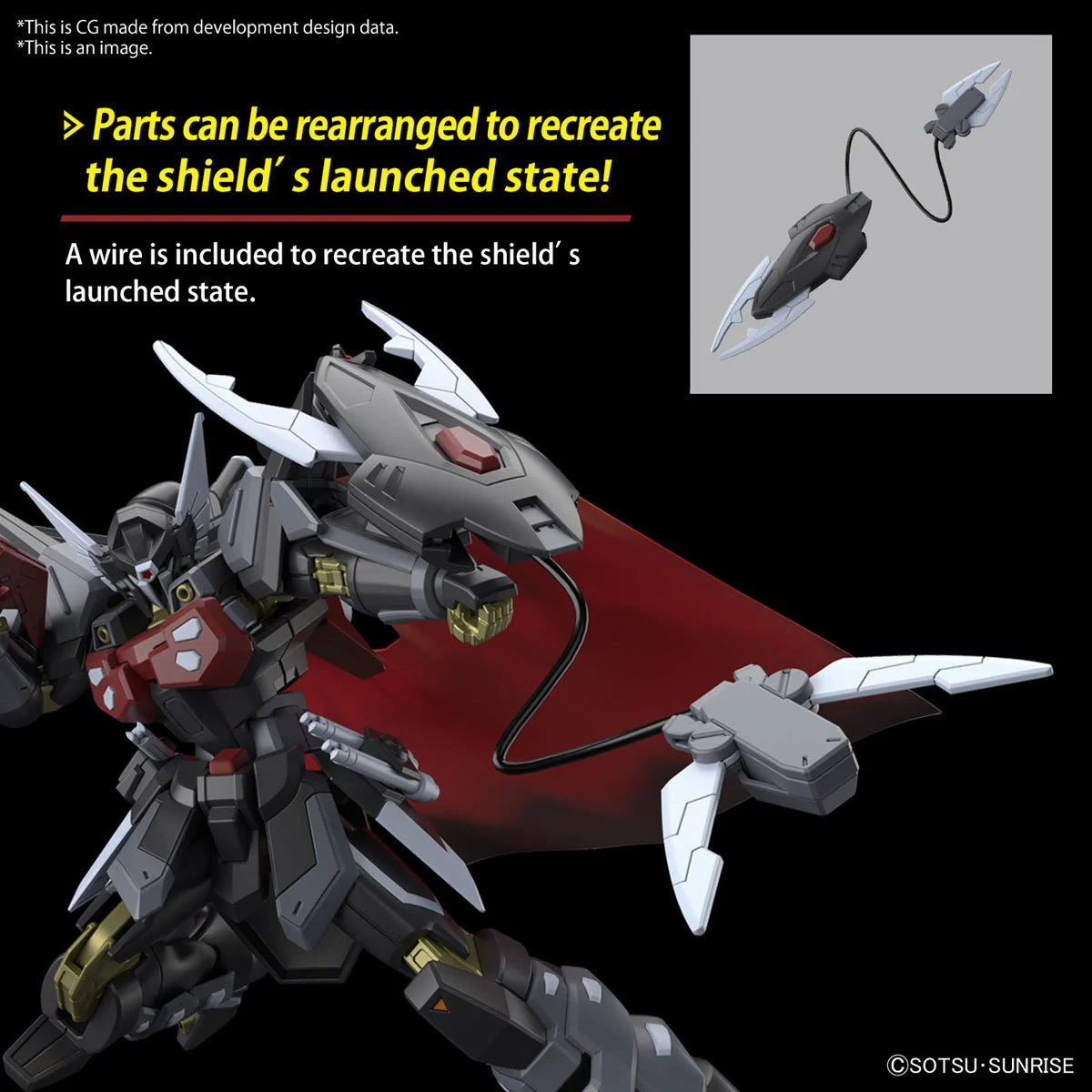 Bandai HG Mobile Suit Gundam Seed Freedom Movie Black Knight Squad Shi-ve.A High Grade 1:144 Scale Model Kit