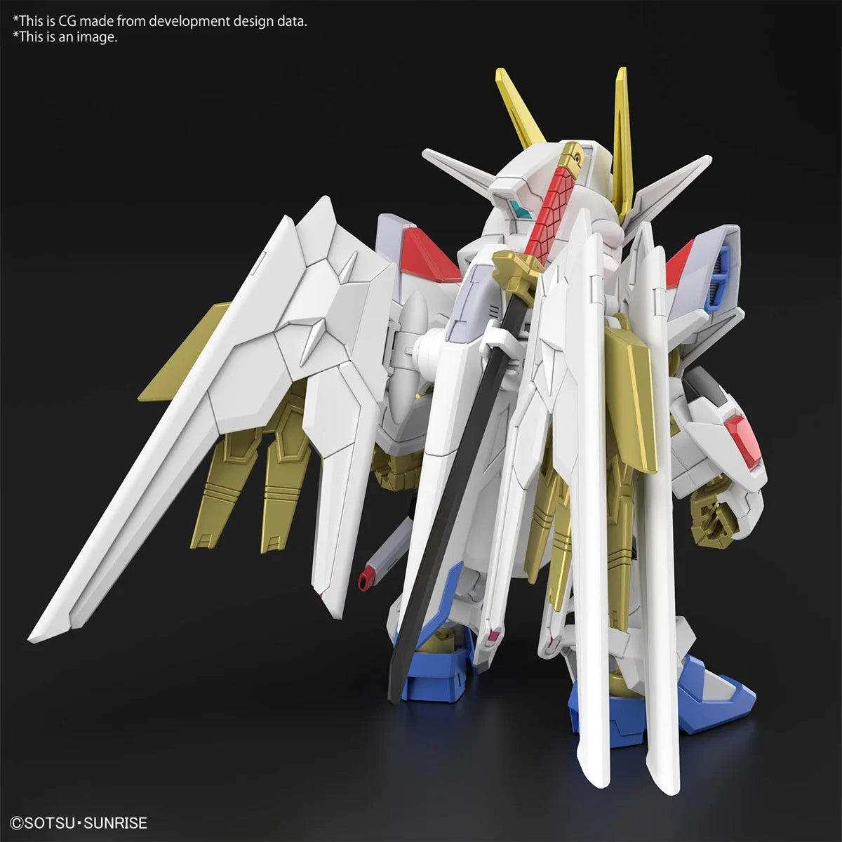 Bandai Mobile Suit Gundam Seed Freedom Mighty Strike Freedom Gundam SD Gundam Cross Silhouette Model Kit