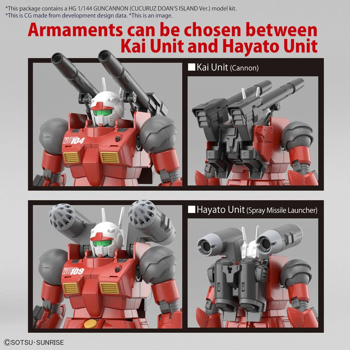 Bandai HG Mobile Suit Gundam: Cucuruz Doan's Island Guncannon High Grade 1:144 Scale Model Kit