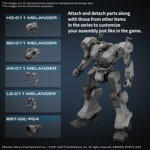 BANDAI HOBBY 30MM ARMORED CORE Ⅵ FIRES OF RUBICON BALAM INDUSTRIES BD-011 MELANDER