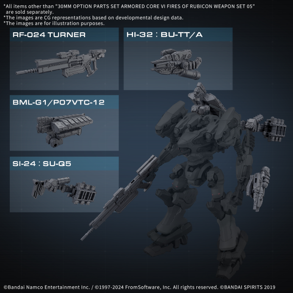 BANDAI HOBBY 30MM OPTION PARTS SET ARMORED CORE Ⅵ FIRES OF RUBICON WEAPON SET 05