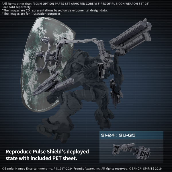 BANDAI HOBBY 30MM OPTION PARTS SET ARMORED CORE Ⅵ FIRES OF RUBICON WEAPON SET 05