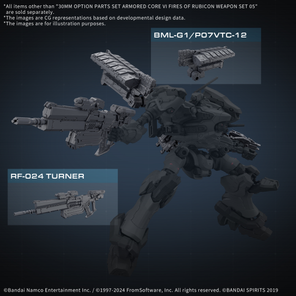 BANDAI HOBBY 30MM OPTION PARTS SET ARMORED CORE Ⅵ FIRES OF RUBICON WEAPON SET 05