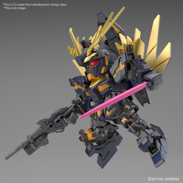 BANDAI Hobby SD GUNDAM CROSS SILHOUETTE UNICORN GUNDAM 02 BANSHEE (DESTROY MODE) & BANSHEE NORN PARTS SET