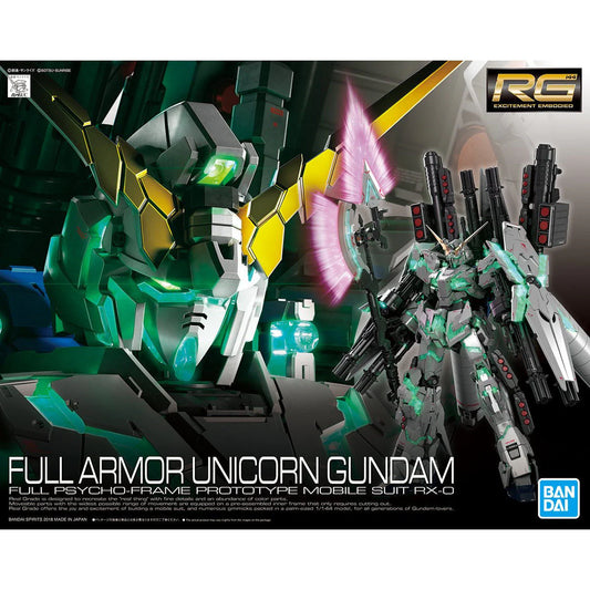 Bandai RG Gundam UC Full Armor Gundam Unicorn Real Grade 1:144 Scale Model Kit