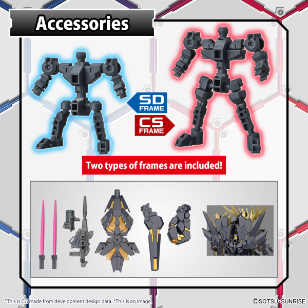 BANDAI Hobby SD GUNDAM CROSS SILHOUETTE UNICORN GUNDAM 02 BANSHEE (DESTROY MODE) & BANSHEE NORN PARTS SET