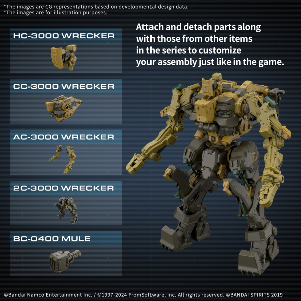 BANDAI HOBBY 30MM ARMORED CORE Ⅵ FIRES OF RUBICON RaD CC-3000 WRECKER MILK TOOTH