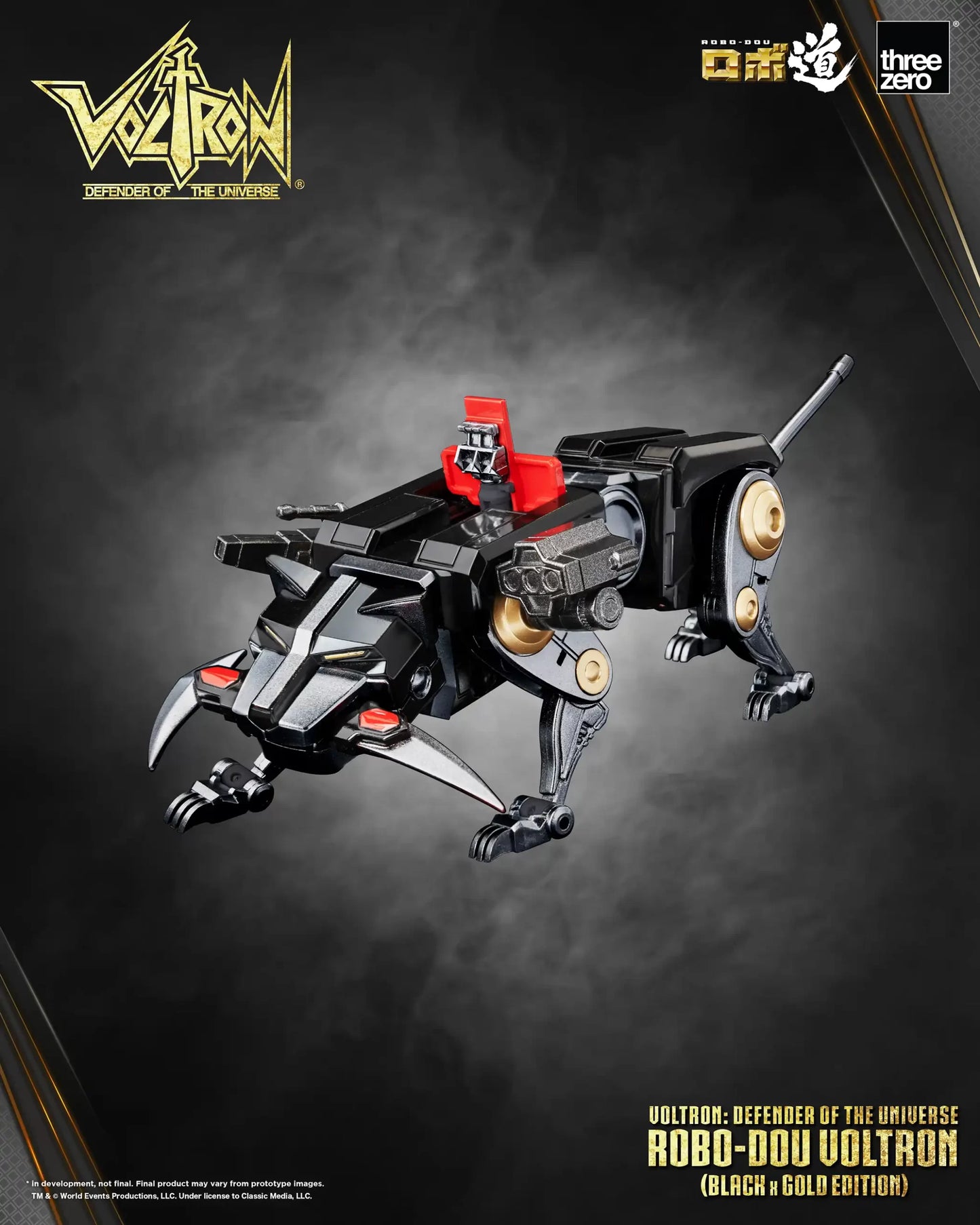 Threezero Voltron: Defender of the Universe ROBO-DOU Voltron (Black x Gold Edition) ETA OCT 2024