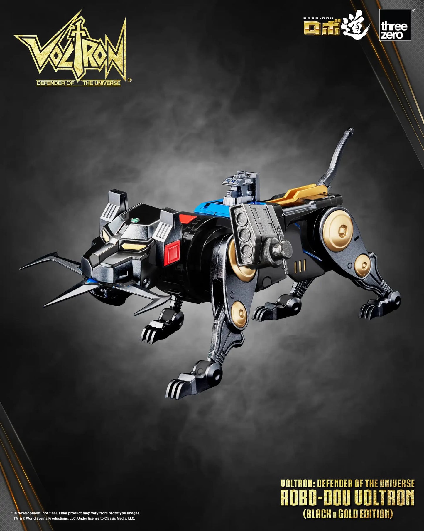 Threezero Voltron: Defender of the Universe ROBO-DOU Voltron (Black x Gold Edition) ETA OCT 2024