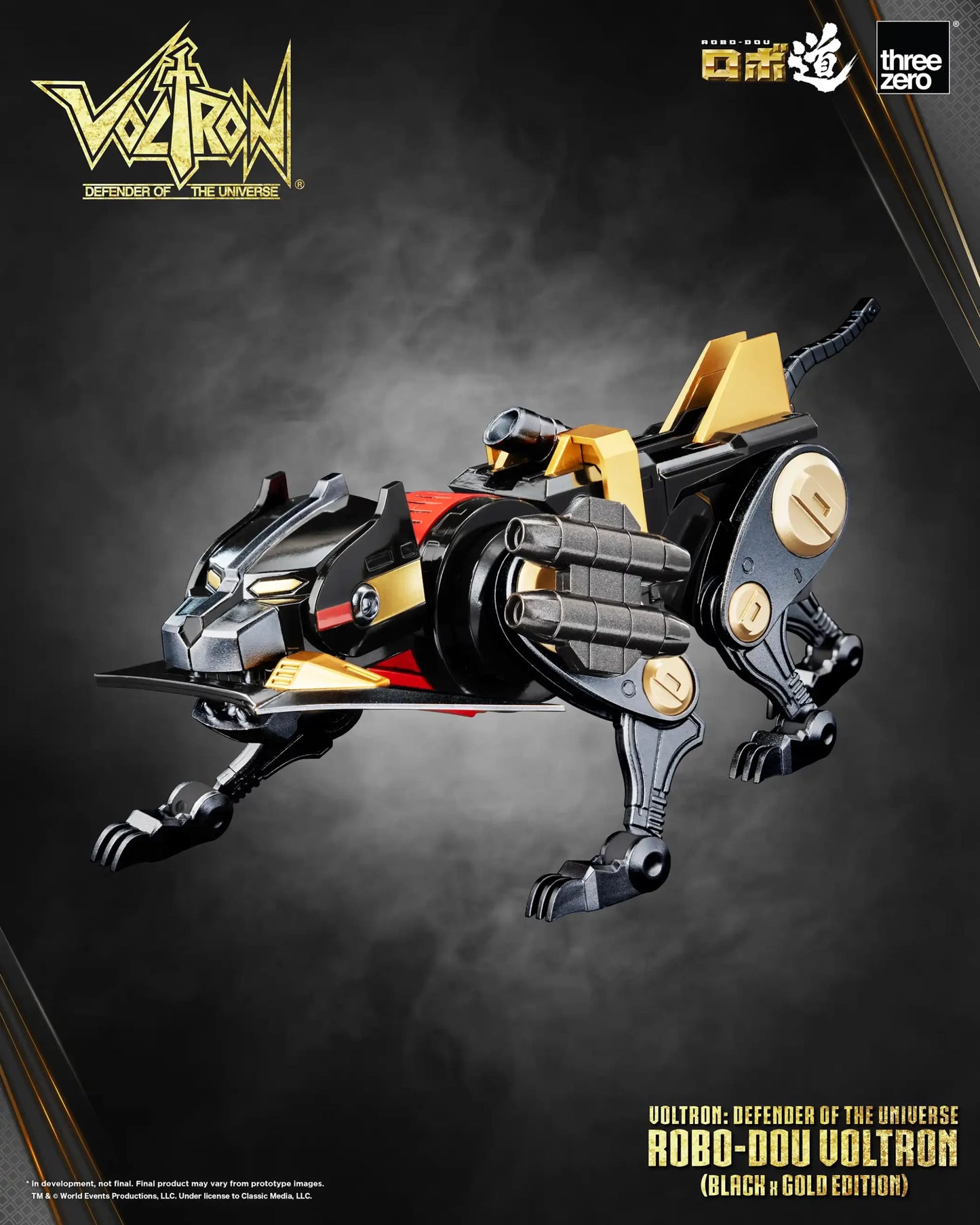 Threezero Voltron: Defender of the Universe ROBO-DOU Voltron (Black x Gold Edition) ETA OCT 2024