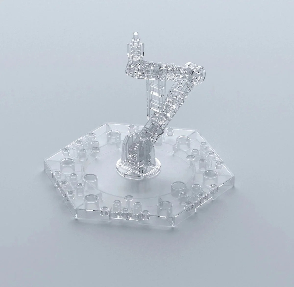 Bandai Action Base 5 Display Stand (1/144 & 1/100 Scale) - Clear
